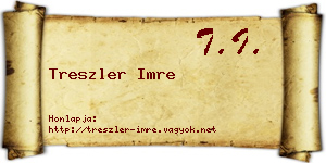 Treszler Imre névjegykártya