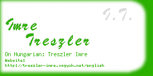 imre treszler business card